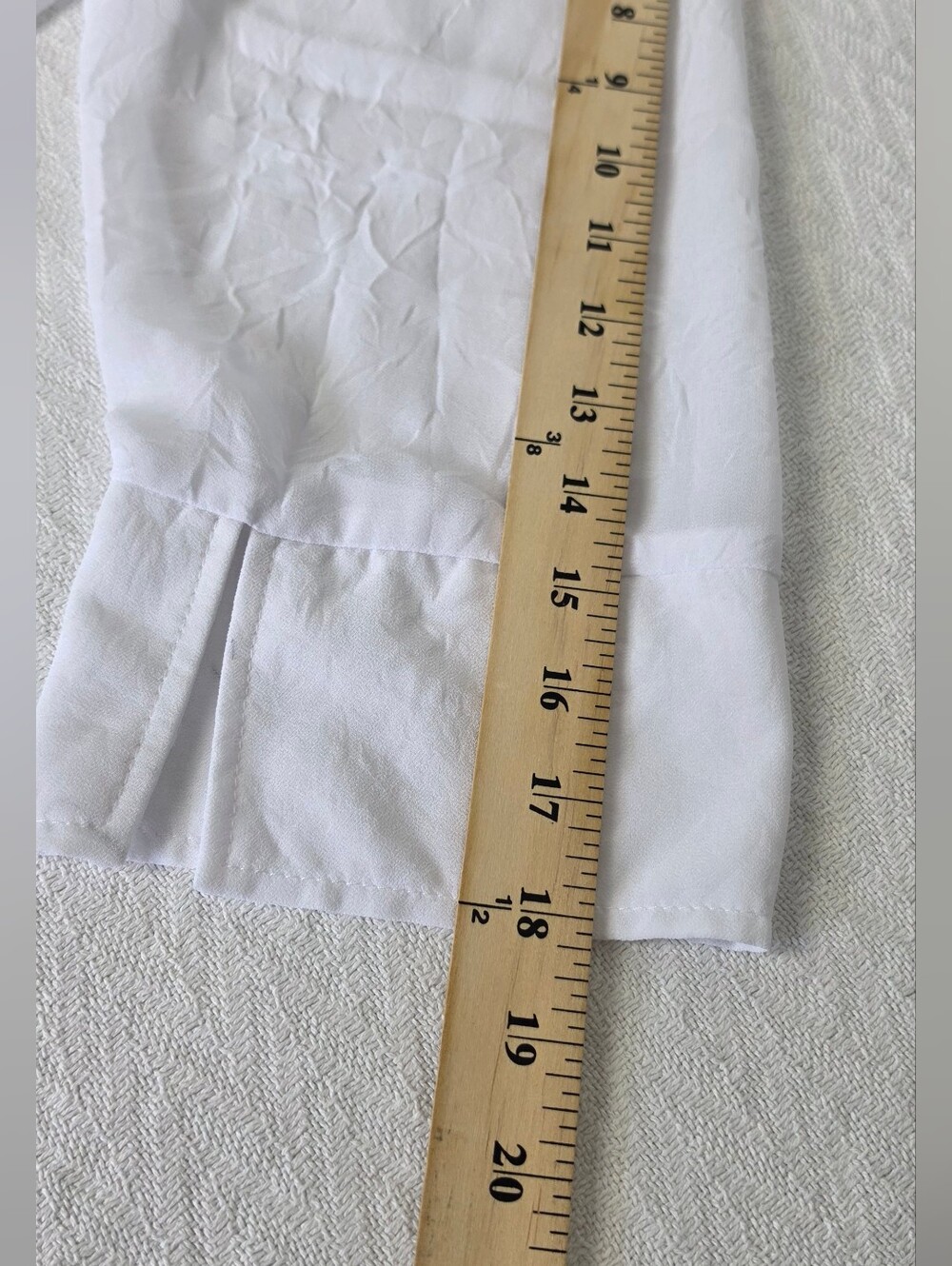 Gitane White Sheer Women's Button Up Blouse Tunic Top Size L Made in Canada - Picture 11 of 16